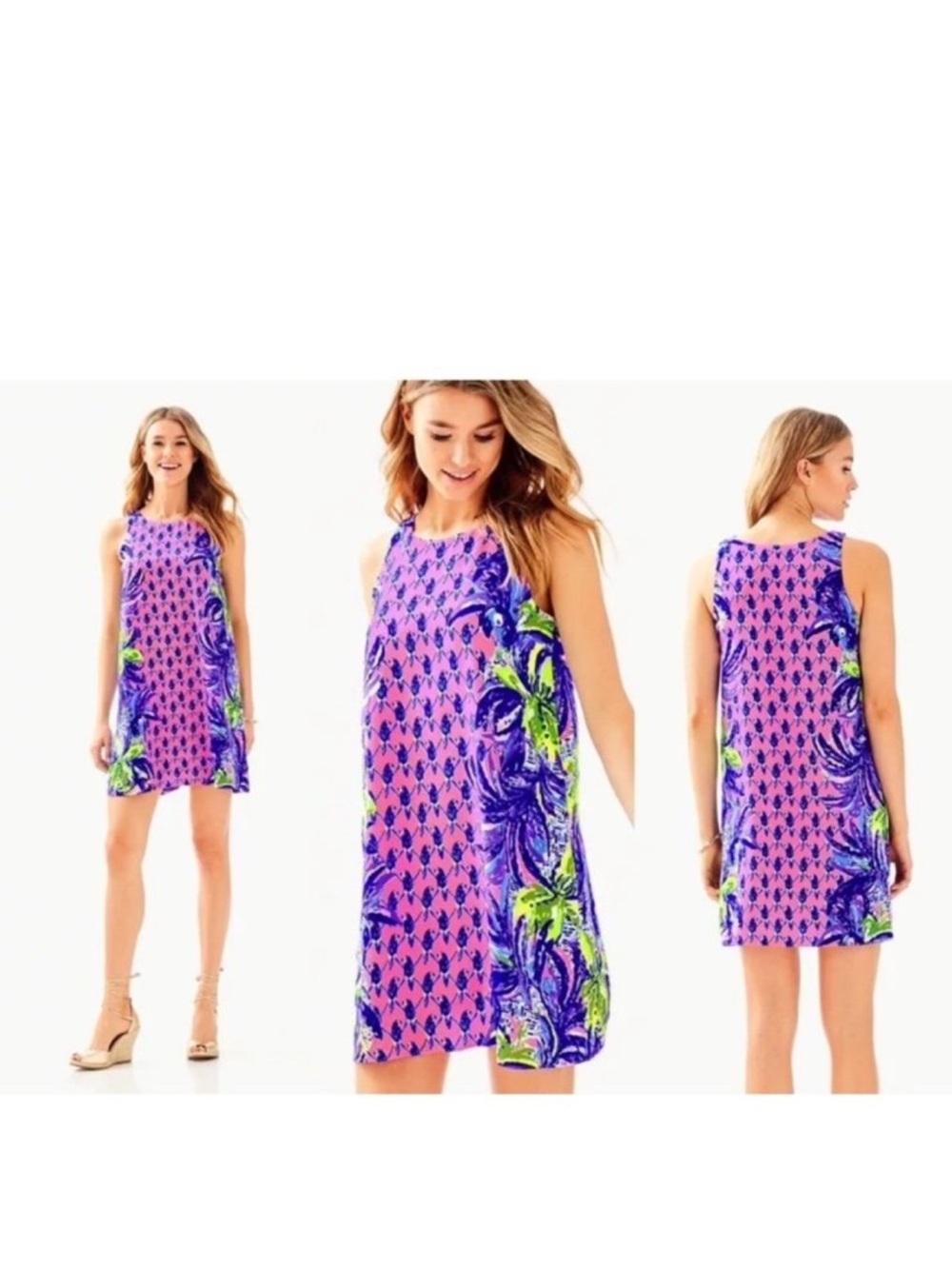 Lilly Pulitzer Jackie Shift Dress in Pecking Order Print